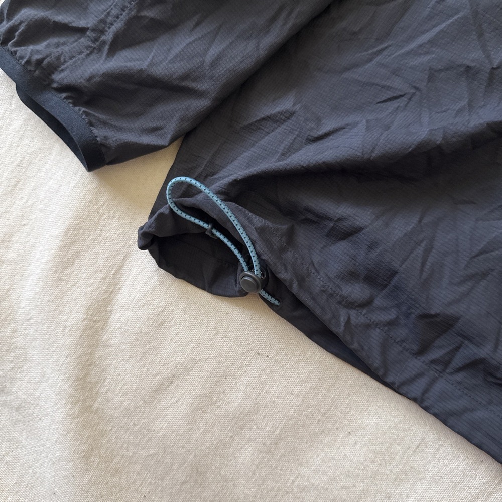 Faherty Mens SHORELIFE Surf Jacket Size Medium Hooded Windbreaker Black W Green - Picture 8 of 10